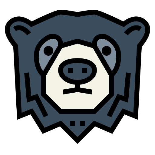 Spectacled bear zoo mammal animals icon