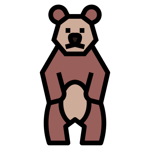 Bear mammal zoo animals icon Bear mammal zoo animals icon