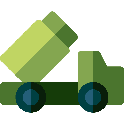 Artillery war transportation military icon