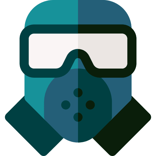 Gas mask military protection security icon