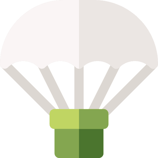 Supply delivery box parachute war icon Supply delivery box parachute war icon
