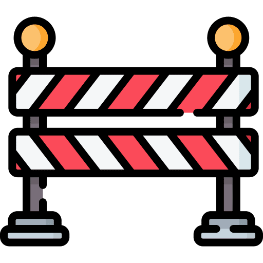 Barrier traffic barrier signaling road sign icon