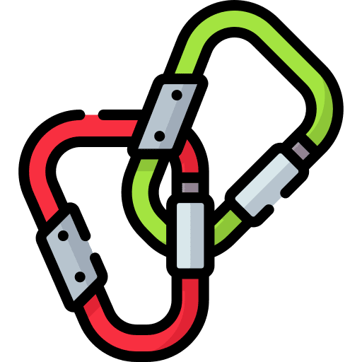 Carabiner camping adventure travel icon