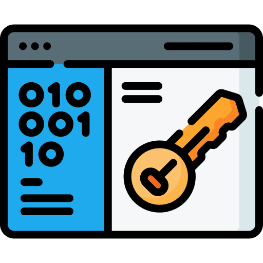 Key programming language computing business and finance icon