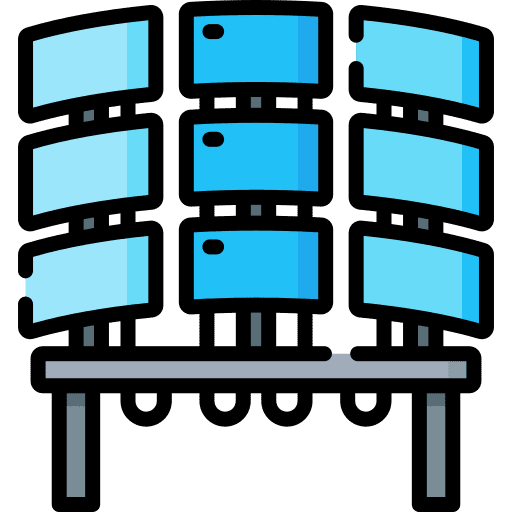 Monitors interface security padlock icon
