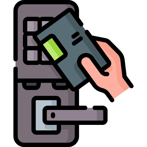 Smart door electronics security accessibility icon