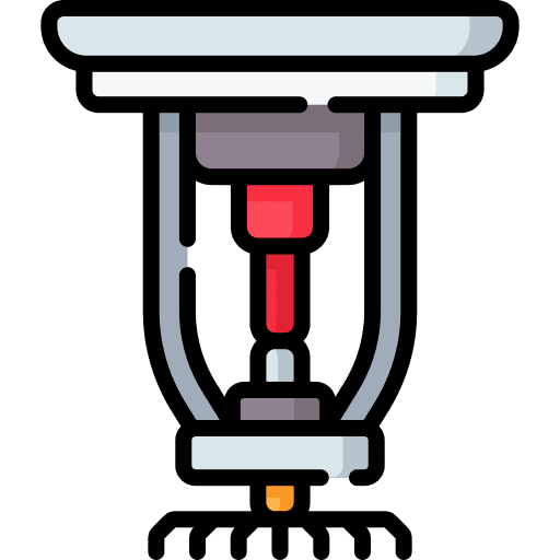 Sprinkler security electronics fire sensor icon Sprinkler security electronics fire sensor icon
