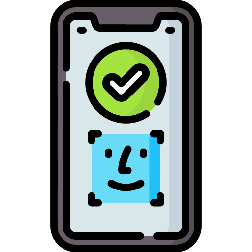 Unlock phone security front camera icon Unlock phone security front camera icon