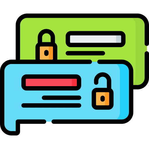 Chat chatting security lock icon Chat chatting security lock icon