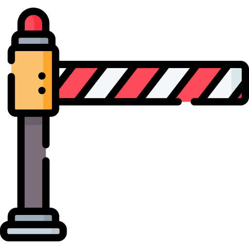 Gate signaling toll road safety icon Gate signaling toll road safety icon