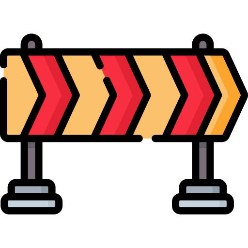 Roadblock prohibition sign barrier icon Roadblock prohibition sign barrier icon