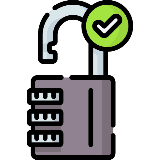 Unlock tools and utensils secure padlock icon Unlock tools and utensils secure padlock icon