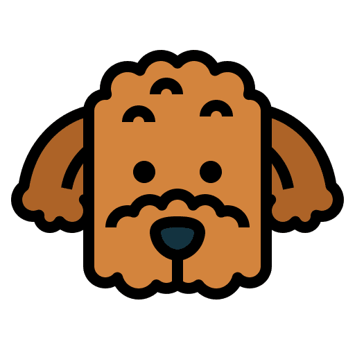 Poodle pet dog animals icon