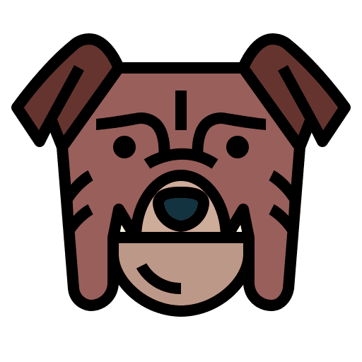 Bulldog breed animal pet icon Bulldog breed animal pet icon