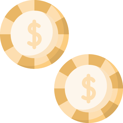 Money coins dollar business icon Money coins dollar business icon