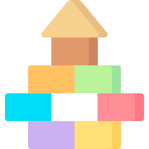 Bricks game bricks toy icon