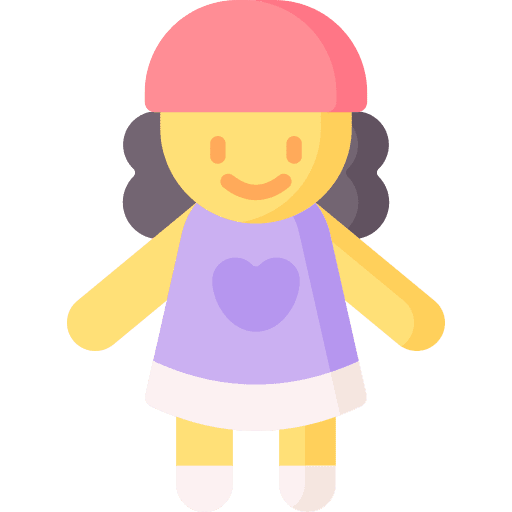Doll childhood play kid and baby icon Doll childhood play kid and baby icon