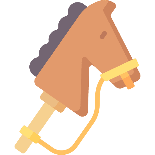 Horse fun kid and baby child icon