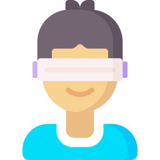 Vr glasses electronic avatar woman icon Vr glasses electronic avatar woman icon