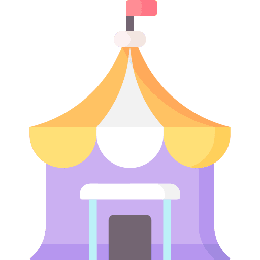 Circus tent fairground amusement park carnival icon Circus tent fairground amusement park carnival icon