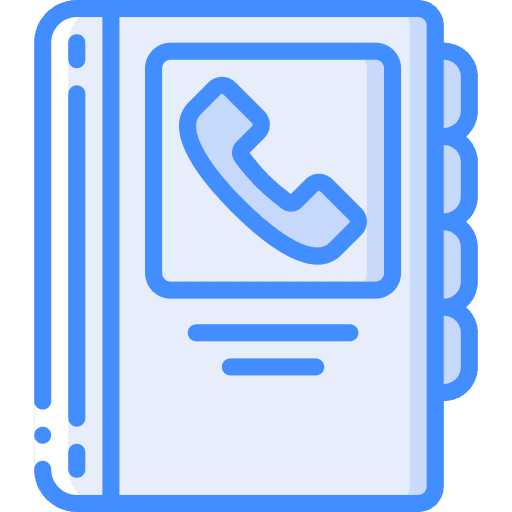 Book numbers contacts communication icon
