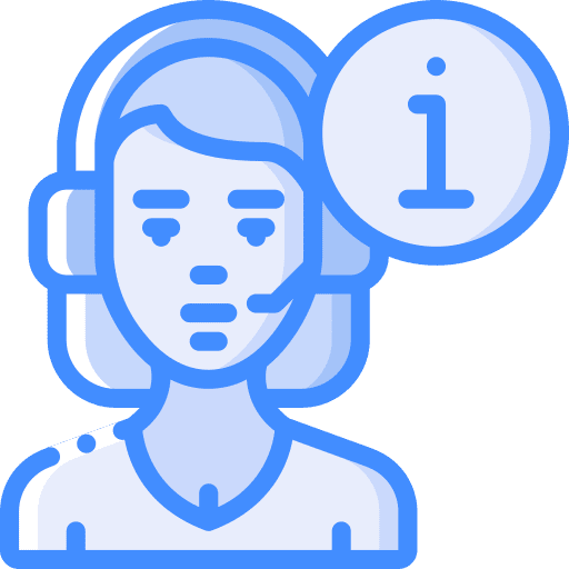 Customer service agent avatar live chat communications icon