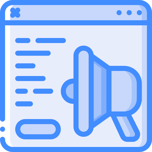 Browser advertising marketing website icon