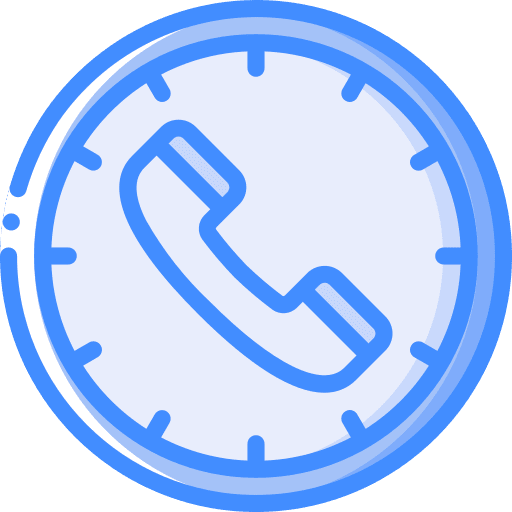 Clock call communications time icon