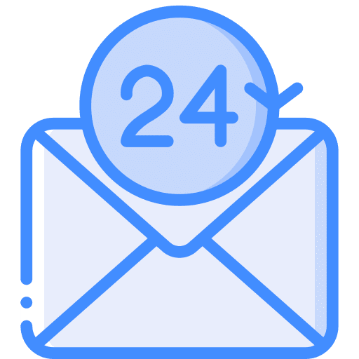 Email send 24 hours communications icon