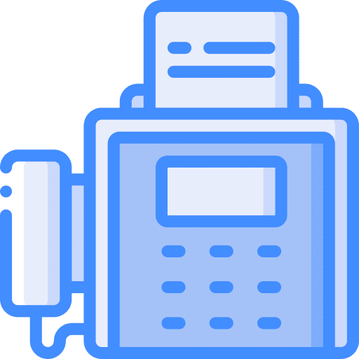 Fax communications device fax icon