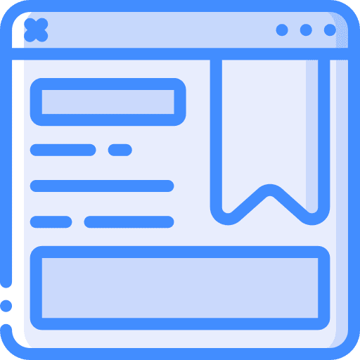 Browser website bookmarked information icon
