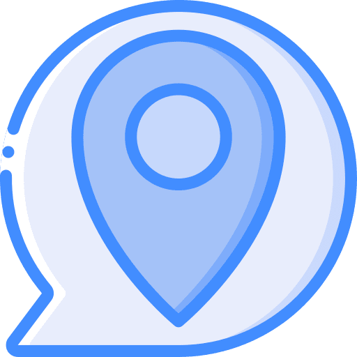 Location map speech bubble pin icon