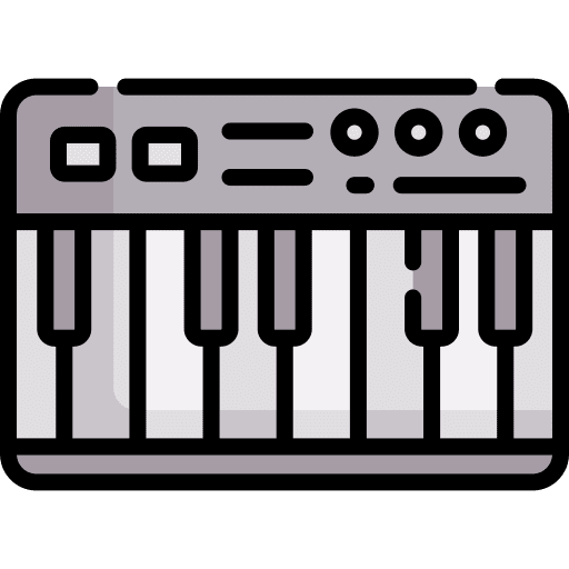 Midi keyboard midi electronics icon