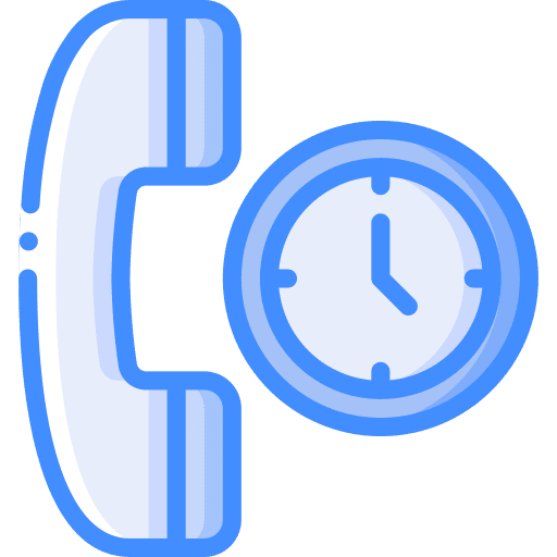 Phone telephones clock communications icon