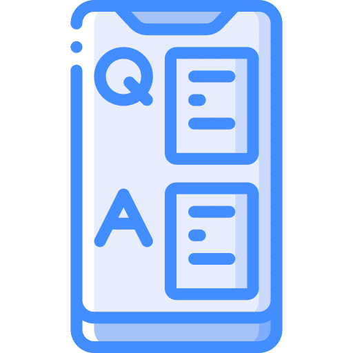 Question answer smartphone device icon