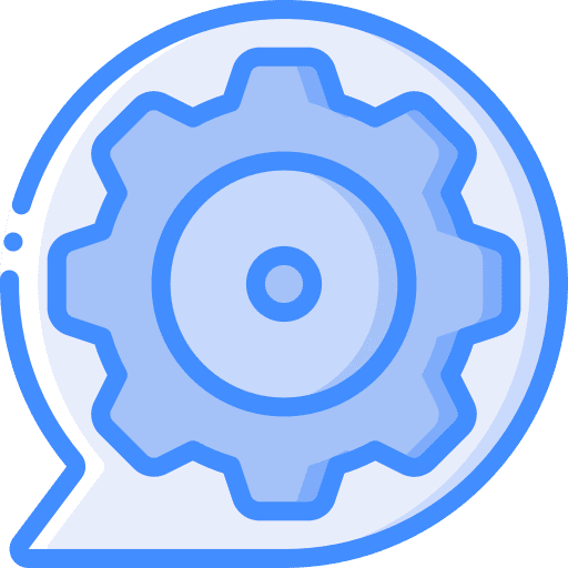 Settings bubble gear options icon
