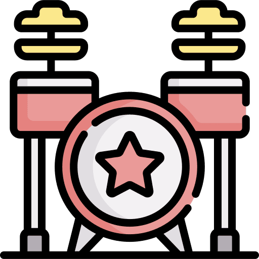 Drum drum music set icon Drum drum music set icon