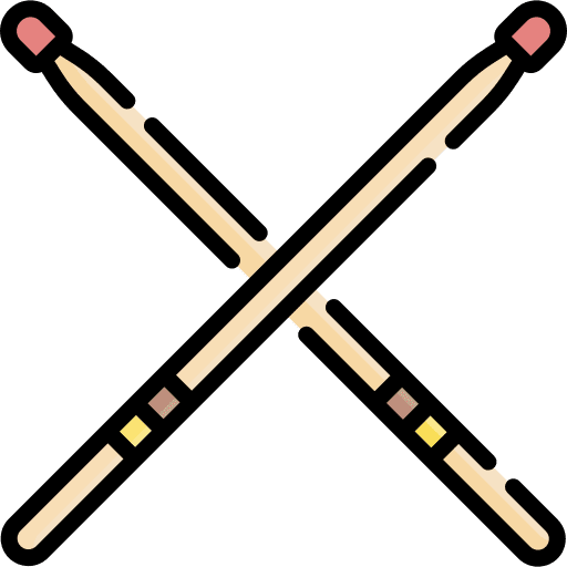Drumstick percussion sticks music icon Drumstick percussion sticks music icon