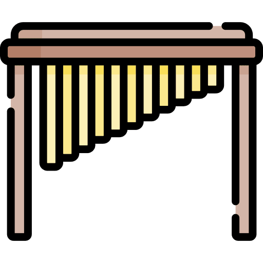 Marimba music and multimedia mallet music icon Marimba music and multimedia mallet music icon