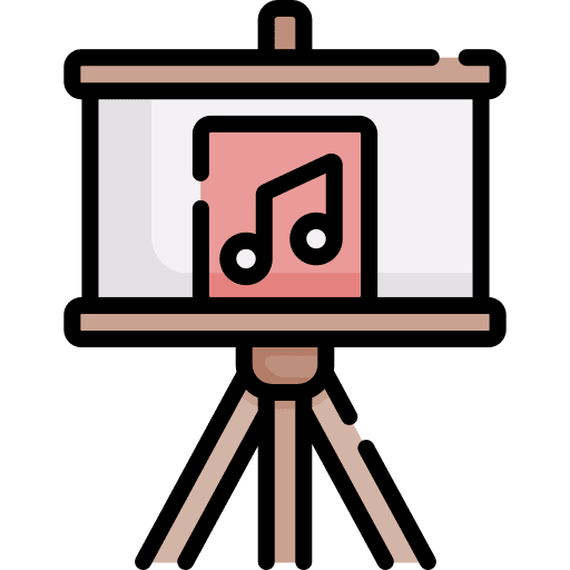 Sheet music orchestra music and multimedia musical note icon