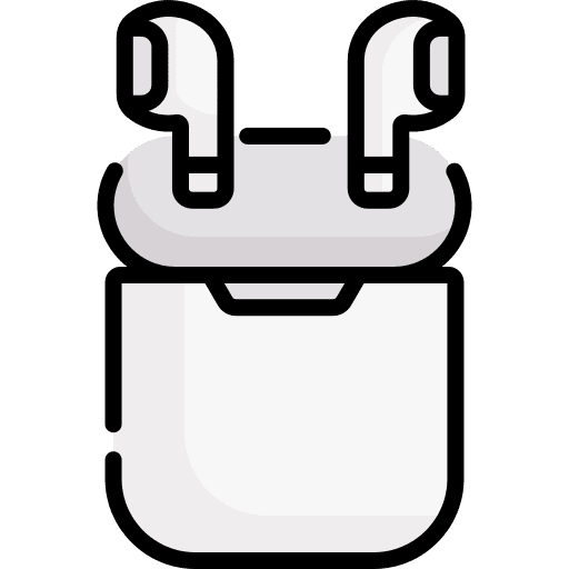 Earphones electronics wireless sound icon Earphones electronics wireless sound icon
