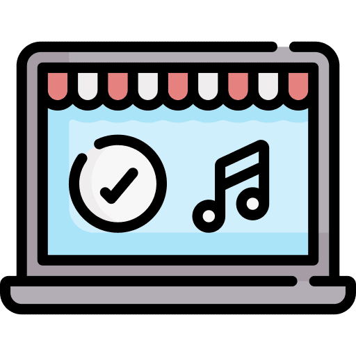Online shopping ecommerce online shopping music store icon Online shopping ecommerce online shopping music store icon