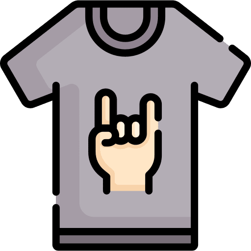 Shirt rock and roll fashion gesture icon Shirt rock and roll fashion gesture icon