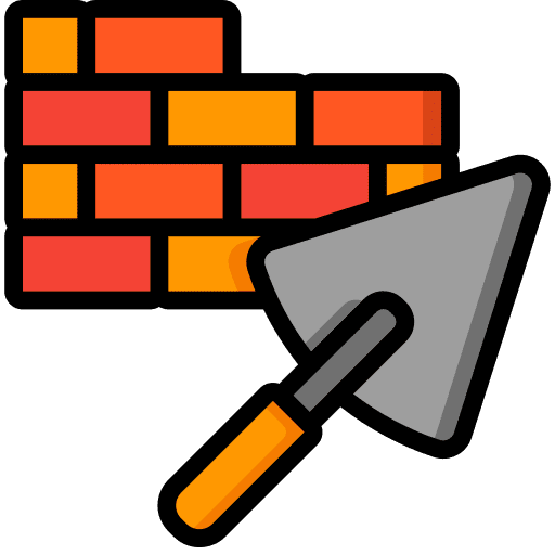 Brickwall build brick wall icon