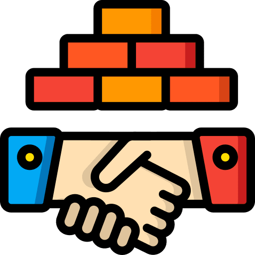 Construction property hand gesture construction icon