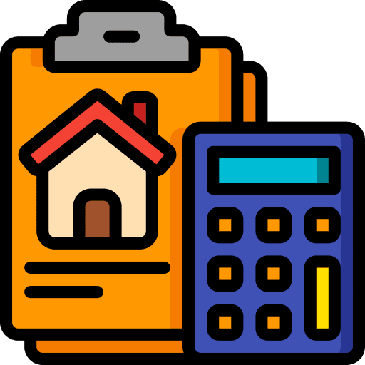 Finance house mortgage loan buy home icon