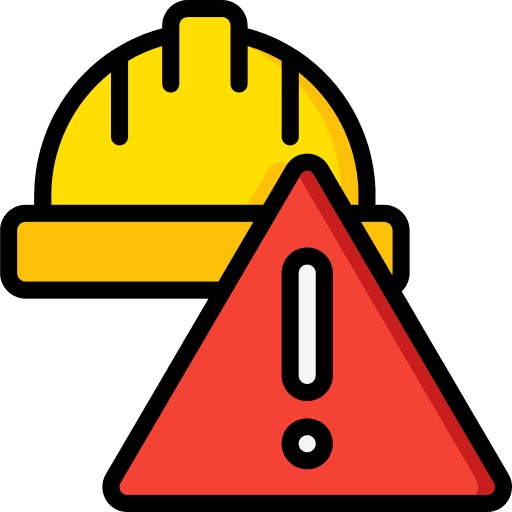 Hard hat alert safety construction icon
