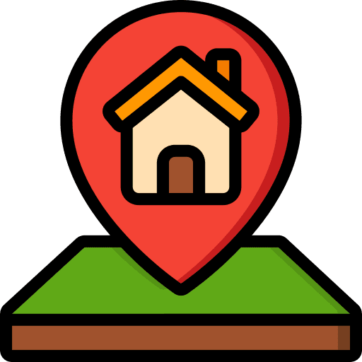 Location pin real estate maps and location plot icon