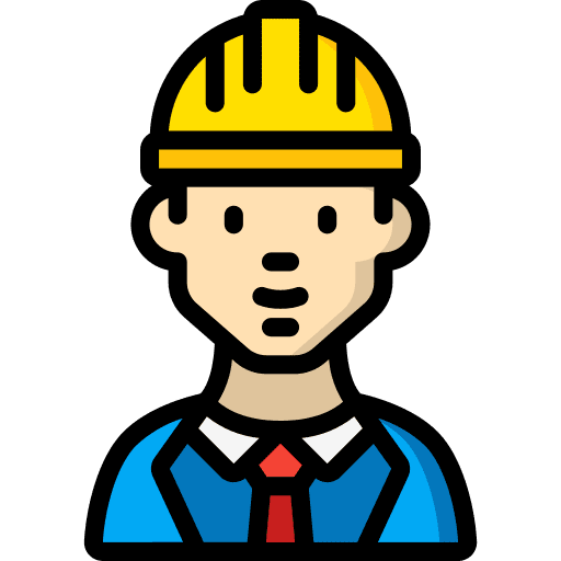 Manager manufacturing engineer construction icon