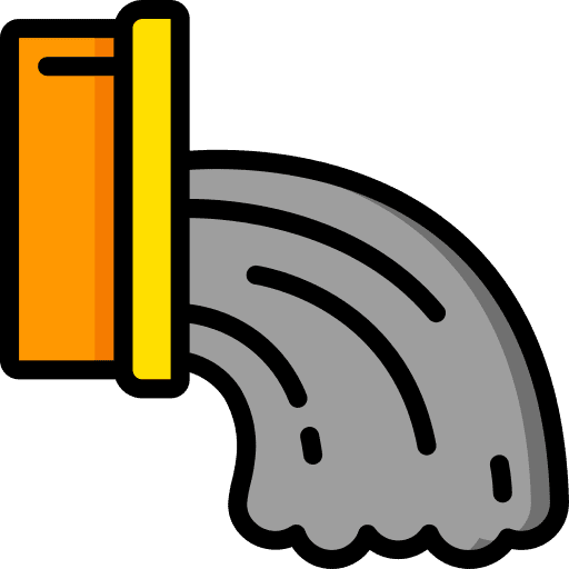 Concrete mixer truck pouring construction and tools icon
